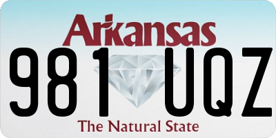 AR license plate 981UQZ