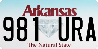 AR license plate 981URA
