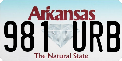 AR license plate 981URB