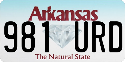 AR license plate 981URD