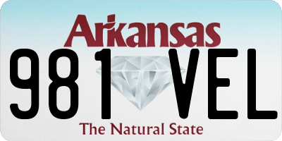 AR license plate 981VEL