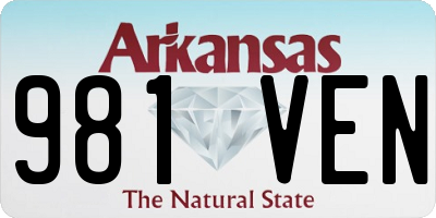 AR license plate 981VEN