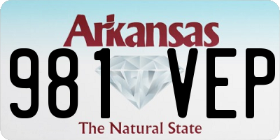 AR license plate 981VEP