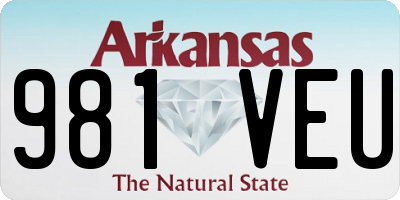AR license plate 981VEU