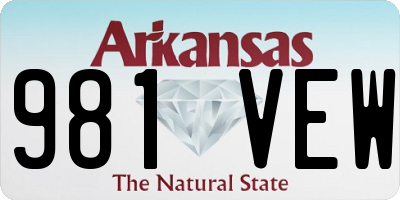 AR license plate 981VEW