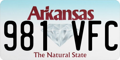 AR license plate 981VFC