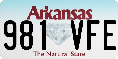AR license plate 981VFE