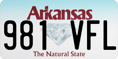 AR license plate 981VFL