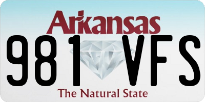 AR license plate 981VFS