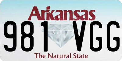 AR license plate 981VGG