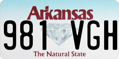 AR license plate 981VGH