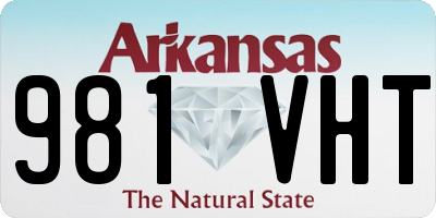 AR license plate 981VHT