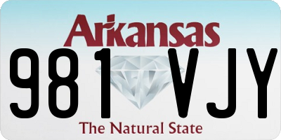 AR license plate 981VJY