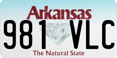 AR license plate 981VLC