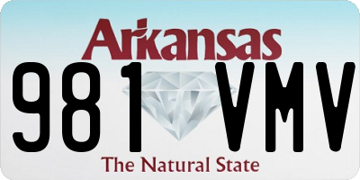 AR license plate 981VMV