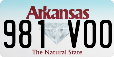 AR license plate 981VOO