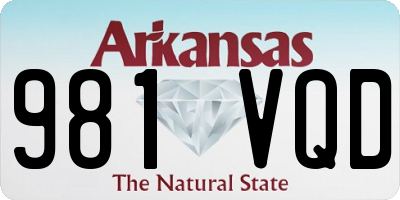 AR license plate 981VQD