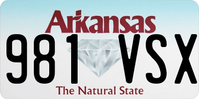 AR license plate 981VSX