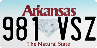 AR license plate 981VSZ