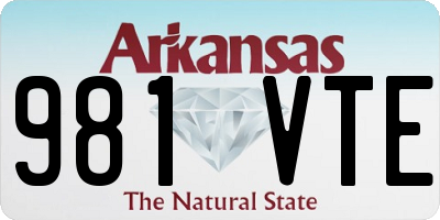 AR license plate 981VTE