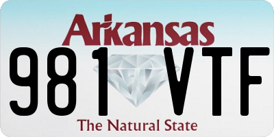 AR license plate 981VTF