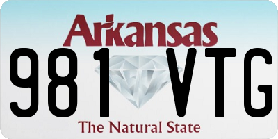 AR license plate 981VTG