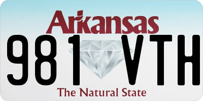 AR license plate 981VTH