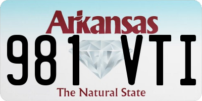 AR license plate 981VTI