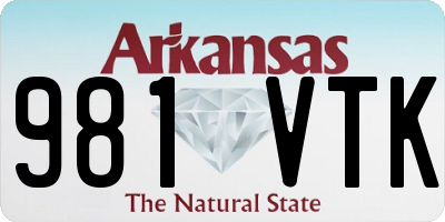 AR license plate 981VTK