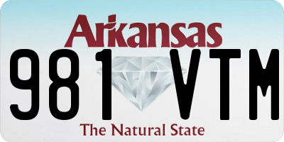 AR license plate 981VTM