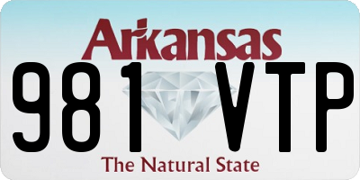 AR license plate 981VTP