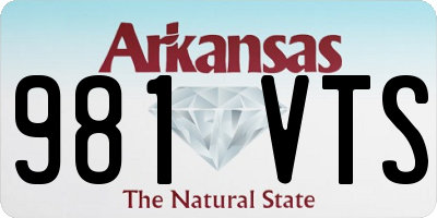AR license plate 981VTS