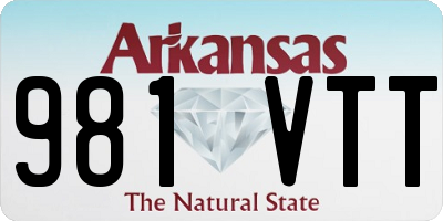AR license plate 981VTT