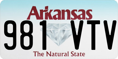 AR license plate 981VTV