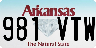 AR license plate 981VTW