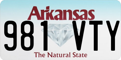 AR license plate 981VTY