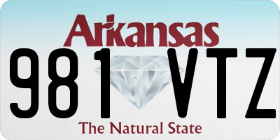 AR license plate 981VTZ
