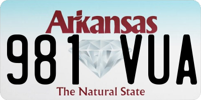 AR license plate 981VUA