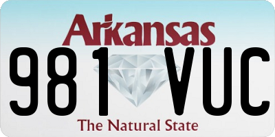 AR license plate 981VUC