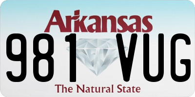AR license plate 981VUG