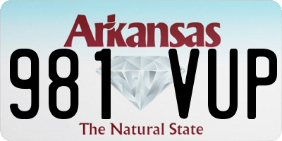 AR license plate 981VUP