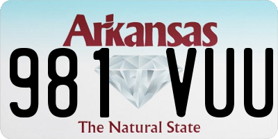 AR license plate 981VUU