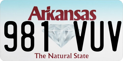 AR license plate 981VUV