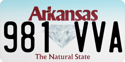 AR license plate 981VVA