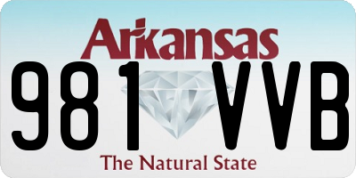 AR license plate 981VVB