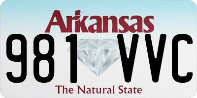 AR license plate 981VVC