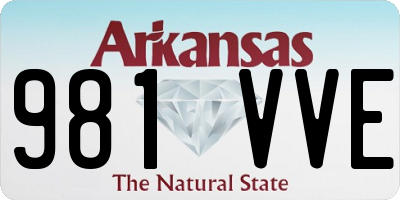 AR license plate 981VVE