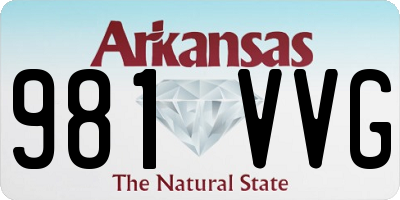 AR license plate 981VVG