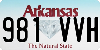 AR license plate 981VVH