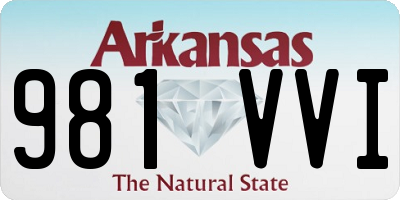 AR license plate 981VVI